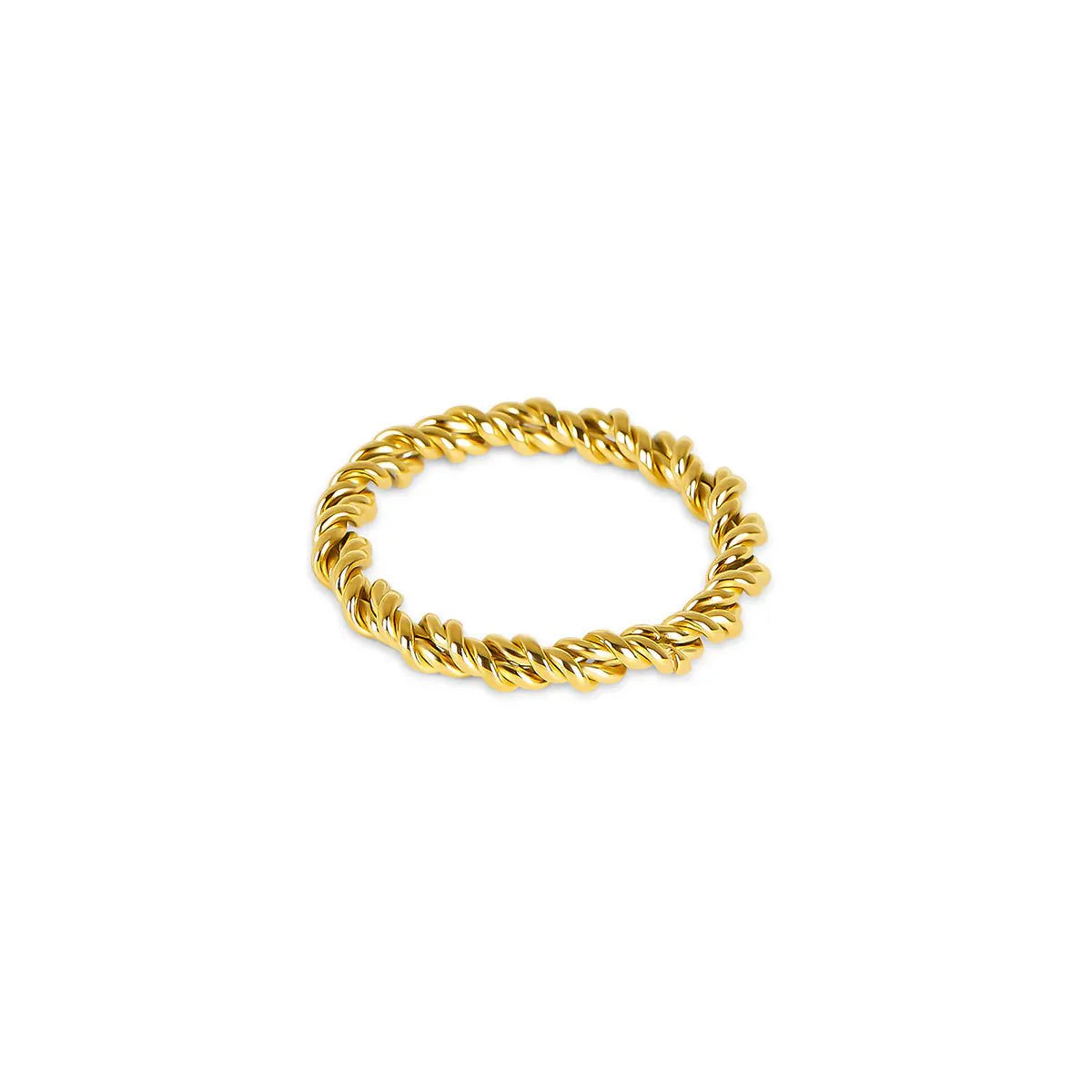 Anel Espiral Banhado em Ouro 18K