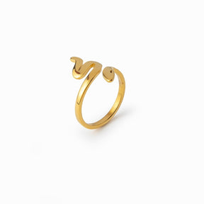 Anel Serpente Banhado em Ouro 18K