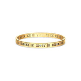 Bracelete Algarismo Romanos Banhado em Ouro 18K