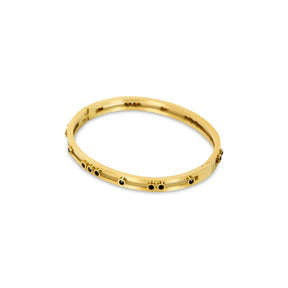 Bracelete Black Studs Banhado em Ouro 18k