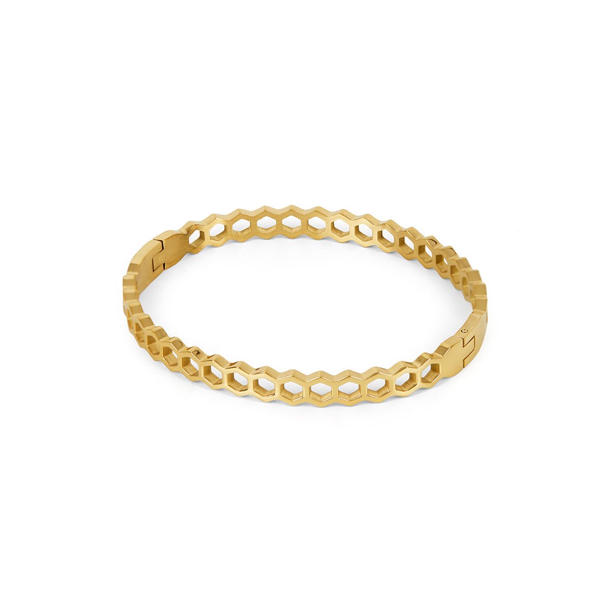 Bracelete Favo de Mel Banhado em Ouro 18K