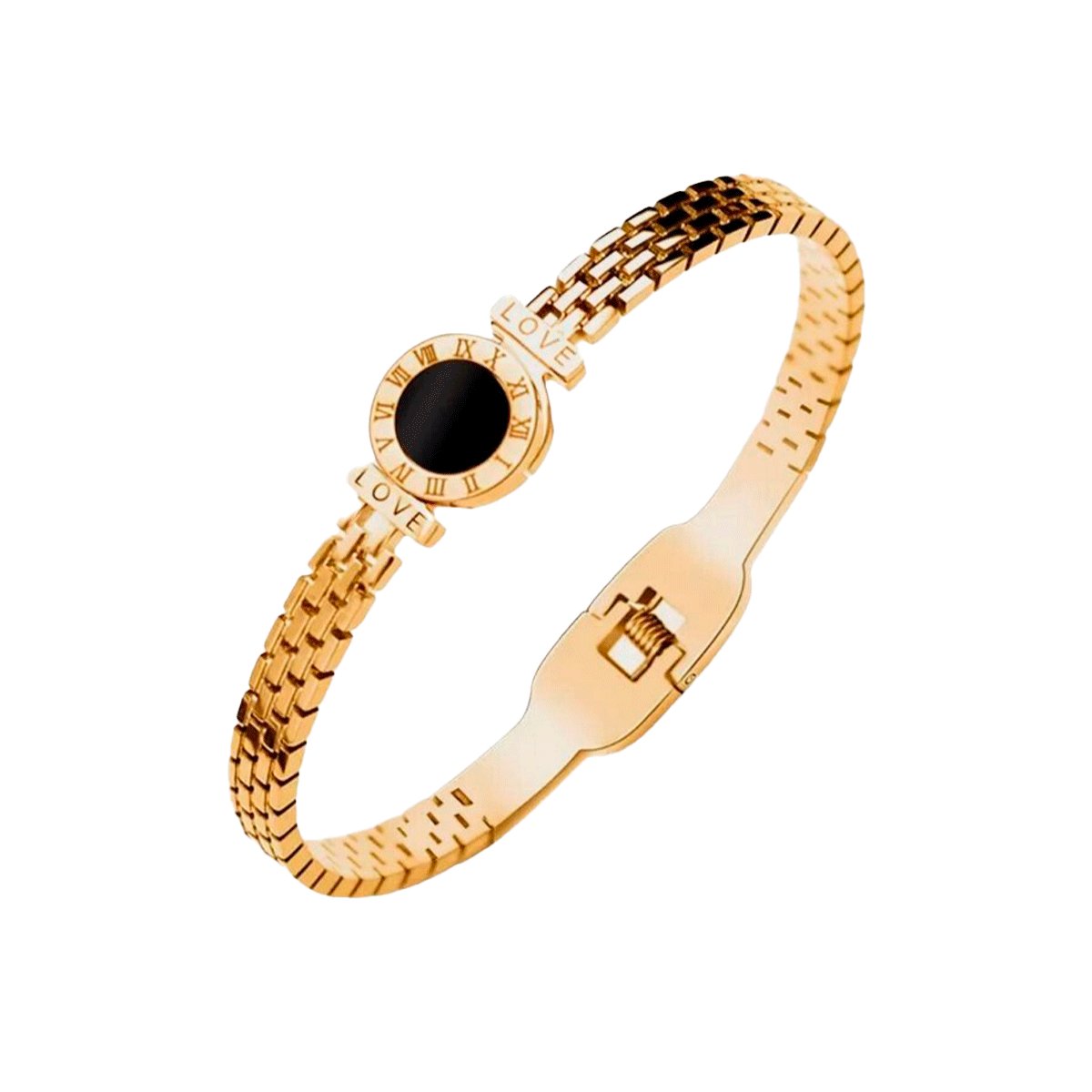 Bracelete Hera Pedra Onix Banhado em Ouro 18K