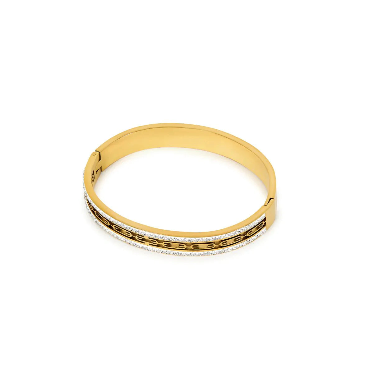 Bracelete Ivy Pedra Cristais Banhado em Ouro 18k