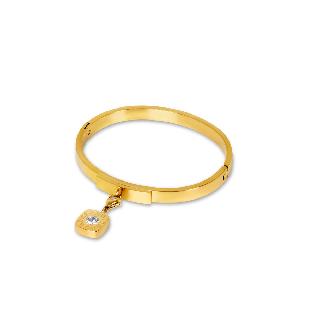 Bracelete Square Charm Banhado em Ouro 18k