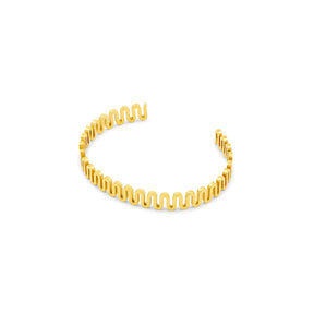 Bracelete Zig Zag Banhado em Ouro 18K