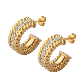 Brinco de Argola Date Banhado em Ouro 18k