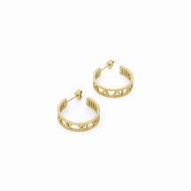 Brinco de Argola Numeral Banhado em Ouro 18K