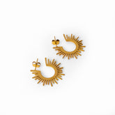 Brinco de Argola Spike Banhado em Ouro 18K