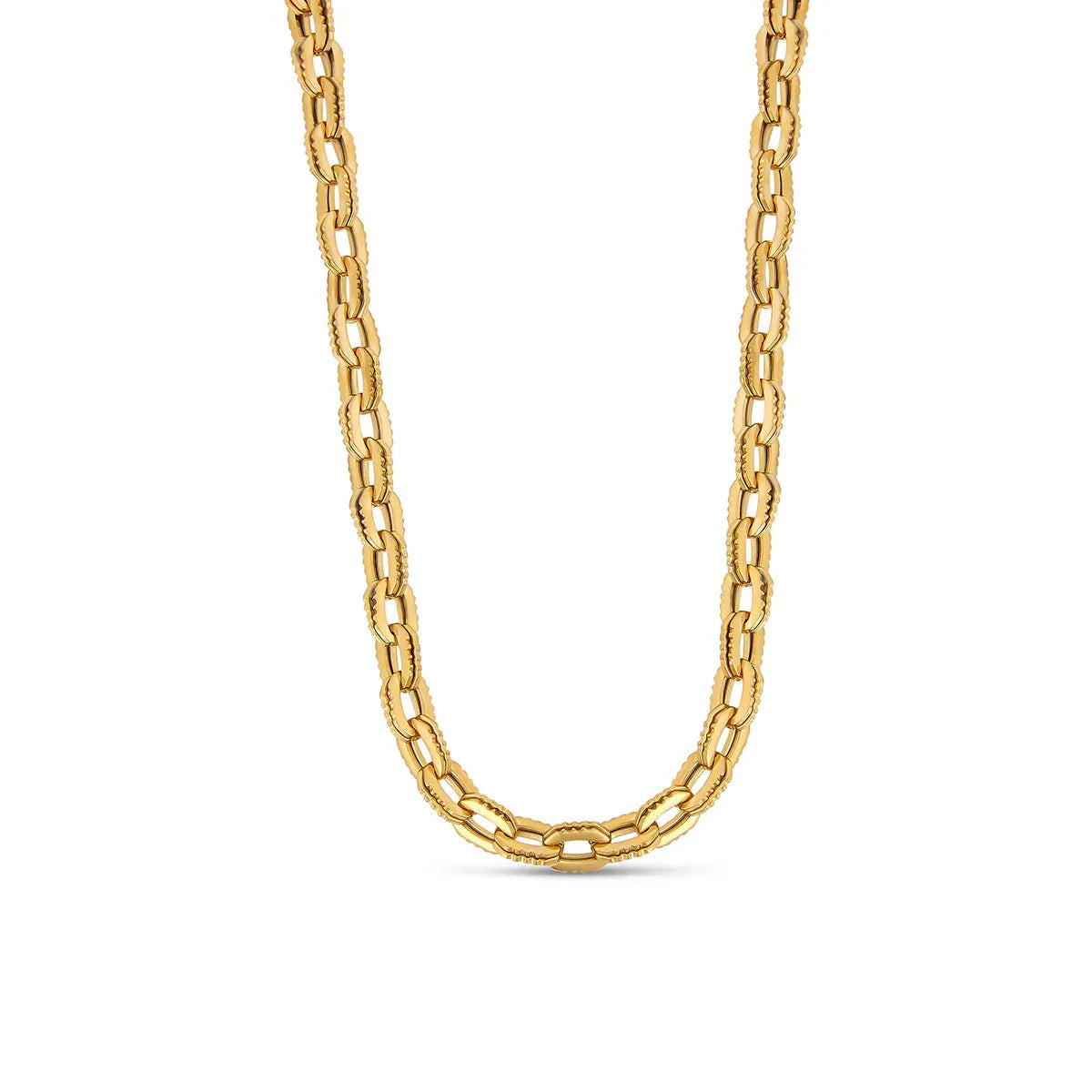 Colar Elos Chunky Banhado em Ouro 18k