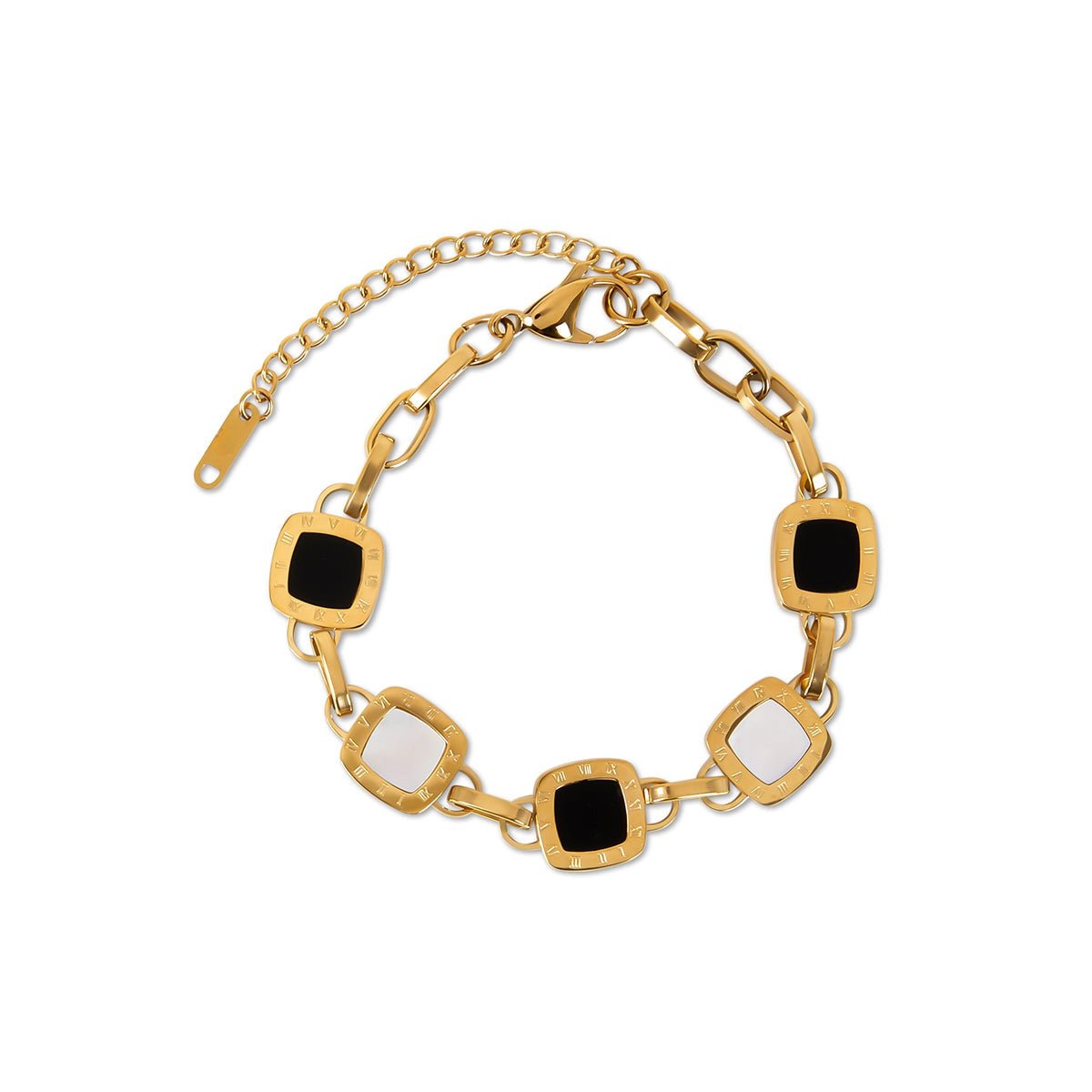 Pulseira Mono Quadrada Banhado em Ouro 18k