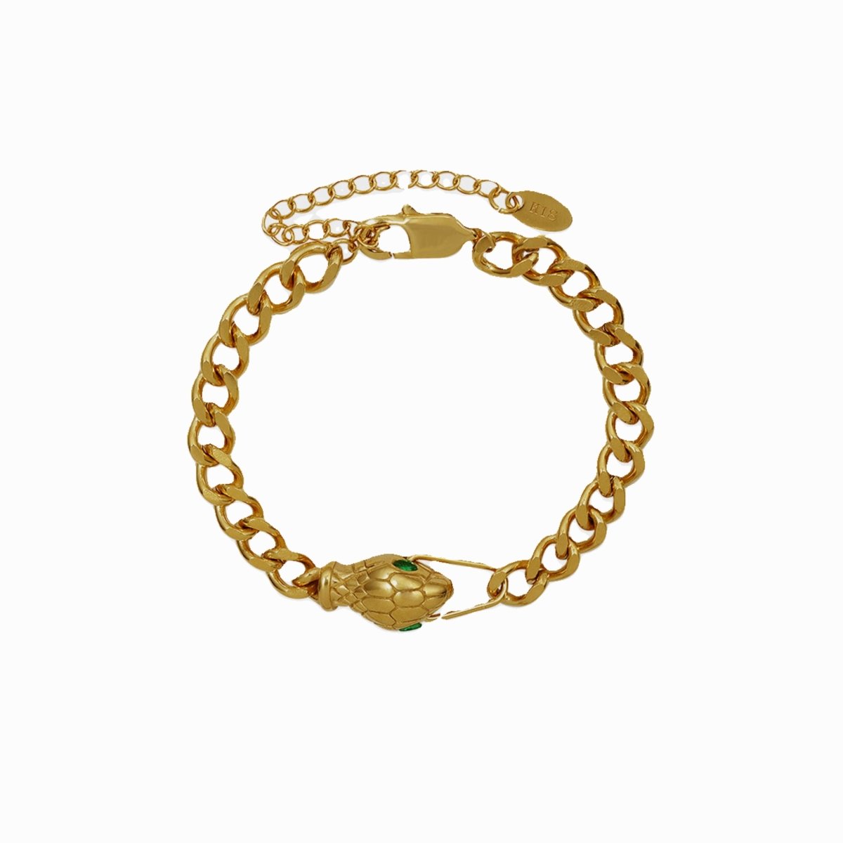 Pulseira Serpente Banhado em Ouro 18K